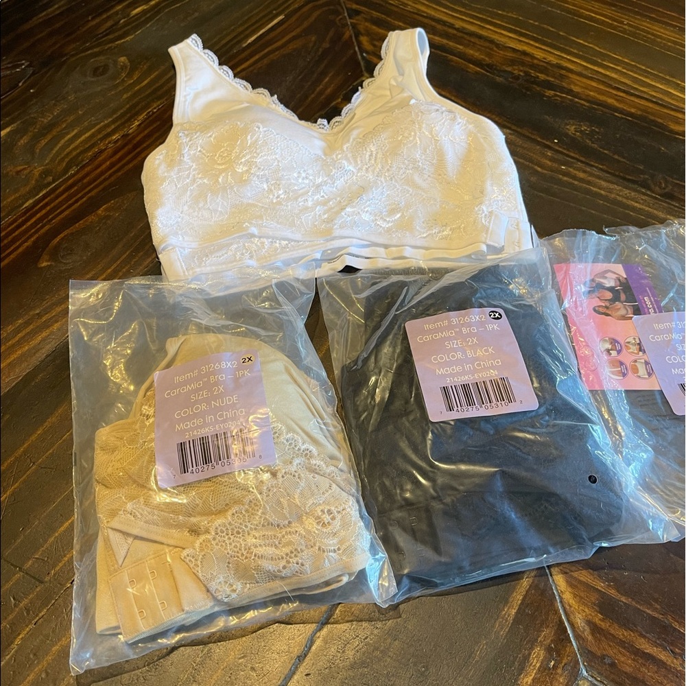 Wireless wrap bra combo